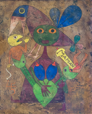 Televentre, 1948, (encaustic on board)