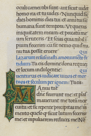 Text page with initial 'M'
