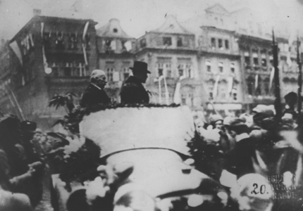 President Masaryk's return to Prague in 1918