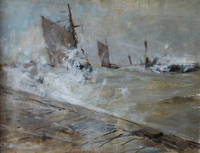 Harbour Scene, c.1887 (oil on canvas)