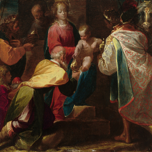 The Adoration of the Magi, c.1600 (oil on panel)