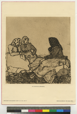 On a Sunday, Bohemia (etching & aquatint)