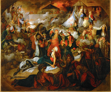 The conquest of Belgrade in 1806 (oil on canvas)