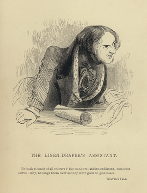 Kenny Meadows: The Linen-Draper's Assistant (engraving)