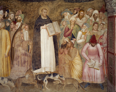 Saint Thomas Aquinas, The Church Militant and Triumphant, detail (fresco)
