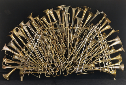 Glory, 1984 (accumulation of welded sliced trombones)