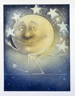 Moon Juggling the Night Stars