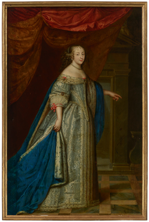 Portrait a woman, full-length, traditionally identified as Henrietta Maria, Queen of England, 1647 (oil on canvas)