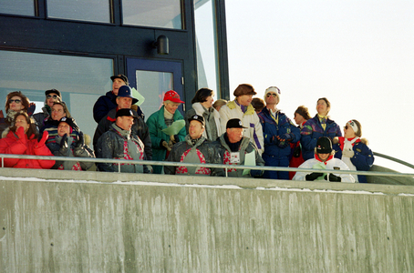 Lillehammer 19940220 Olympic-94, VIP stand, in the jumping arena Lysgårdsbakkene. With royal …, 1994 (photo)