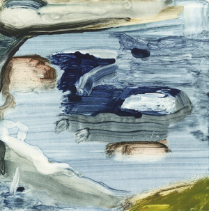 Cool Rocks, Paros, 2017 (monotype)