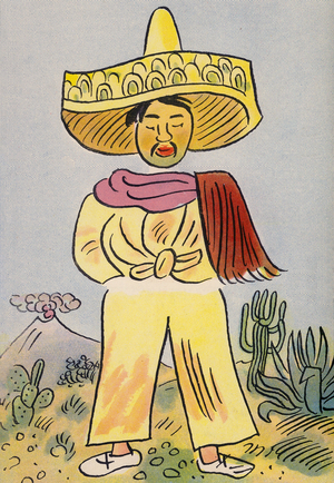 Walter Trier’s crazy costumes: Mexico (colour litho)