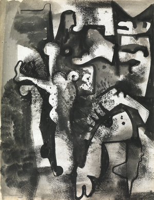 Figure Composition, c.1951 (ink & wash on paper)