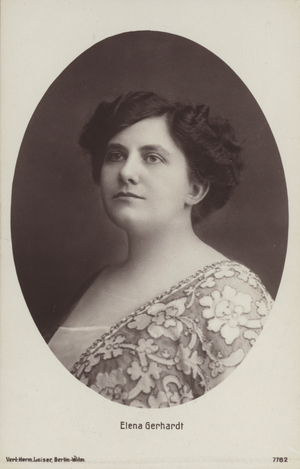 Elena Gerhardt, German opera singer (b/w photo)