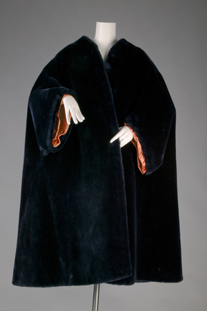 Coat, c.1958 (front view), Polyester plush, polyester organza, silk satin, Charles James, U.S.A.
