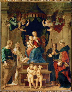 Madonna del Baldacchino (painting on wood)