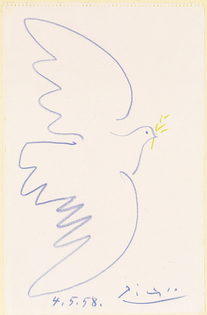Colombe, 4th May 1958 (wax crayon on paper)