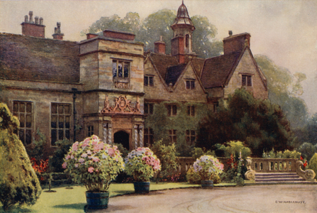 Rufford Abbey (colour litho)
