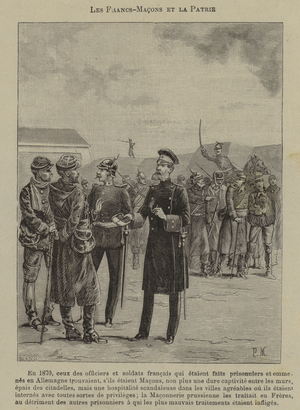 Freemasons and patriotism (engraving)