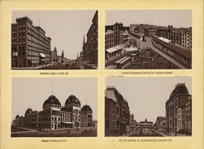Page from New York Album, c.1895 (colour litho)