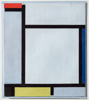 Composition with red, blue, black, yellow and grey, 1921 (oil on canvas)