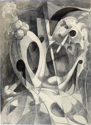 The outraged song, 1946 (ink on paper)