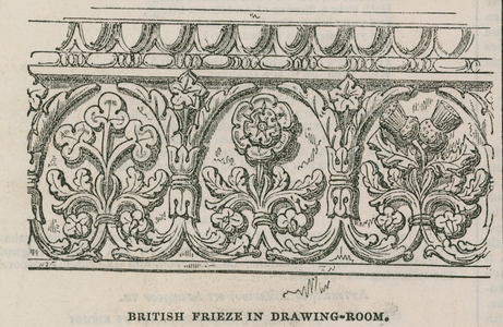 The Conservative Clubhouse: British frieze in drawing room (engraving)