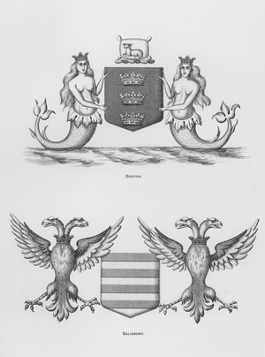 Public arms: Boston; Salisbury (engraving)