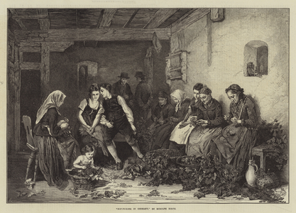 Hop-Picking in Germany (engraving)