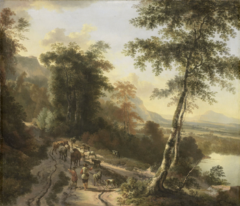 Landscape with Cattle Drivers, 1660-1685 (oil on canvas)