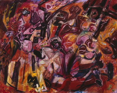 Peasant Brawl, 1961-63 (oil on canvas)