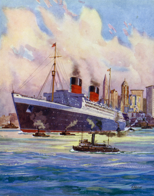 The Queen Elizabeth (colour litho)