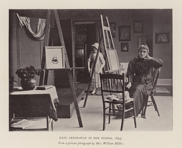 Kate Greenaway in her Studio, 1895 (b/w photo)