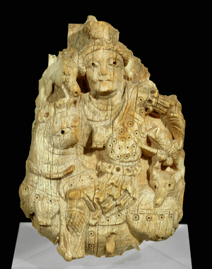 Plate with cavalier, 6th-8th (sculpture)