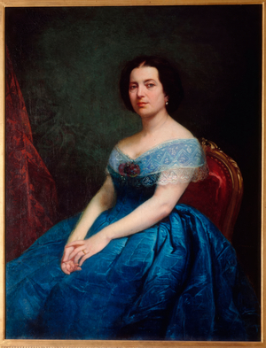 Portrait of Ernesta Grisi (1819-1895), singer, 1866 (oil on canvas)