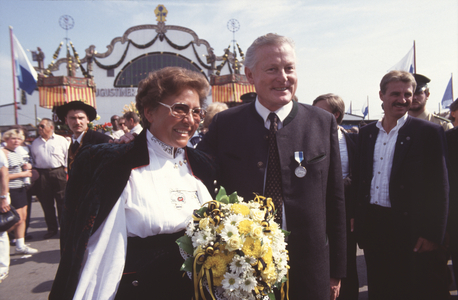 Irmgard and Max Streibl at the Oktoberfest, 1991 (photo)