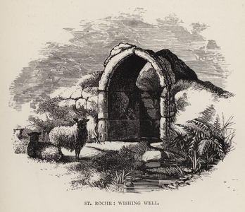St Roche, wishing well (engraving)