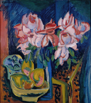 Pink Roses, 1918 (oil on canvas)