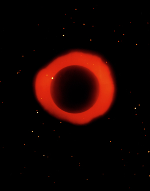 Photograph of the eclipse of the sun in 1905, Photograph of the eclipse of the sun in 1905. Picture taken at the Munich observatory shows Mercury next to the Sun instead of being hidden by the sun, proof of Einstein's Theory of Relativity. (phtoto)