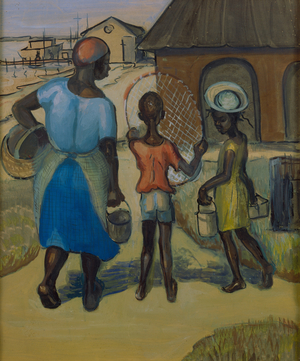 Edisto Life (gouache on paper)