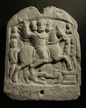 Three-headed rider with axe