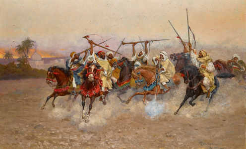 The Skirmish (oil on canvas)