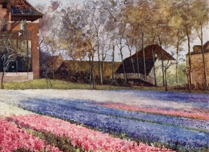 A Dutch Garden in Spring (colour litho)