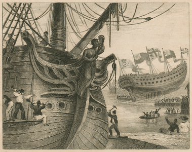 Ship building (engraving)
