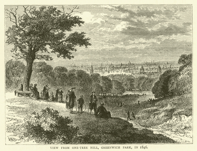 View from One-Tree Hill, Greenwich Park, in 1846 (engraving)