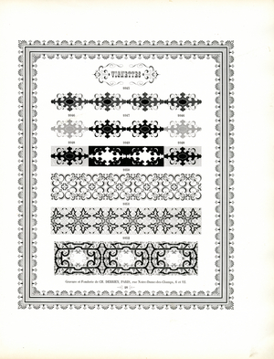 Ornamental Borders with Symmetrical Patterns (print)
