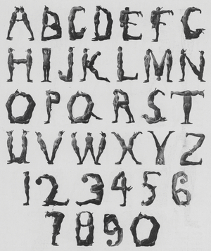 A Human Alphabet (engraving)