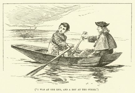 I was at one end, and a boy at the other (engraving)