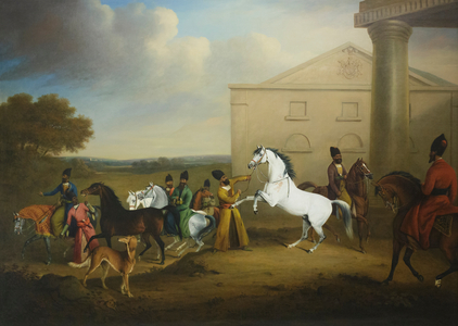 George IV's persian horses, Henry B Chalon (oil on canvas)