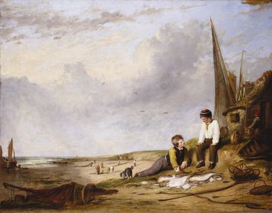 A Scene on the Coast of Norfolk, 1818 (oil on canvas)