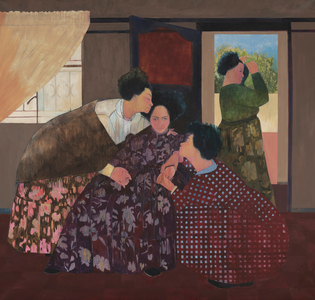 Front Room, 2022 (oil & pencil on linen)